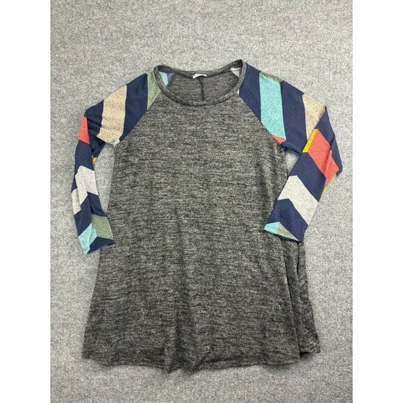 Egs Sweaters - Egs California Sweater Dress Women's M Gray Striped Long Sleeve Pockets USA